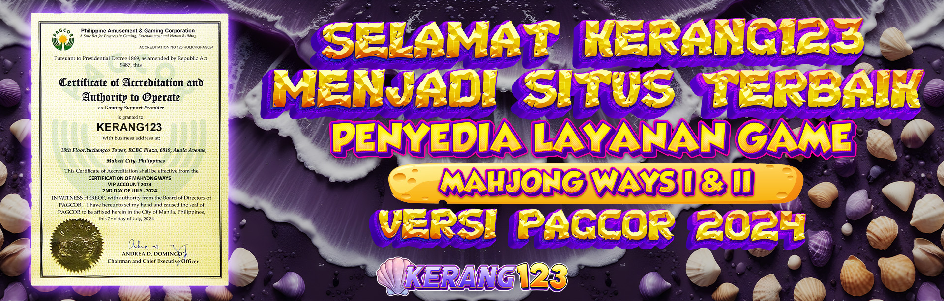 Lisensi Resmi Pagcor Kerang123